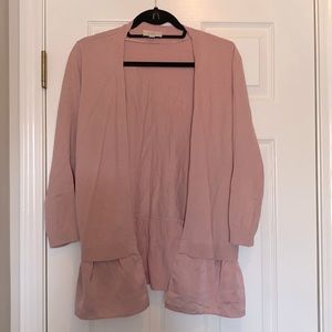 LOFT pink cardigan
